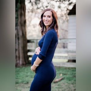 Seraphine Navy Maternity Dress